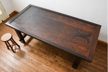 アンティーク家具　古民具・骨董　アンティーク蔵戸ダイニングテーブル