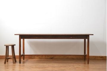 アンティーク家具　アンティーク 両面引き出しの横長テーブル(机、作業台)