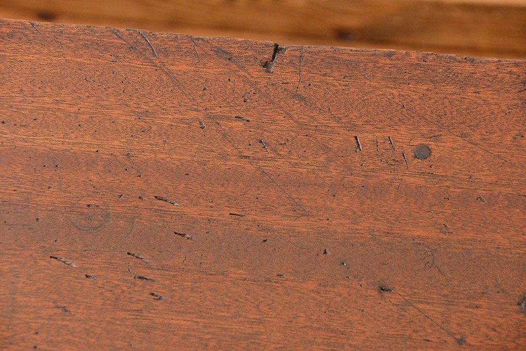 アンティーク家具　アンティーク 両面引き出しの横長テーブル(机、作業台)