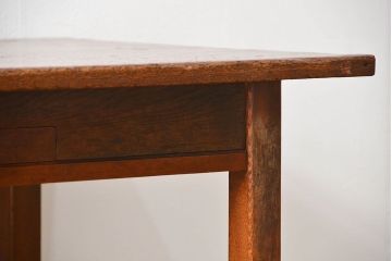 アンティーク家具　アンティーク 両面引き出しの横長テーブル(机、作業台)