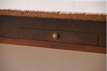 アンティーク家具　アンティーク 両面引き出しの横長テーブル(机、作業台)