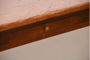 アンティーク家具　アンティーク 両面引き出しの横長テーブル(机、作業台)
