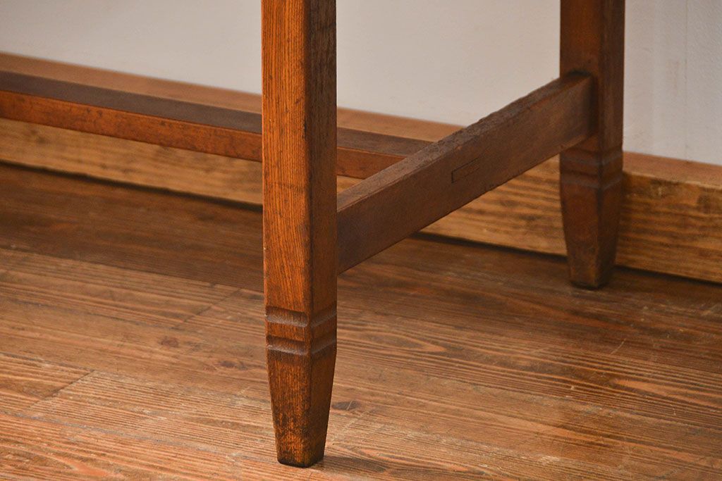 アンティーク家具　アンティーク 両面引き出しの横長テーブル(机、作業台)