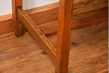 アンティーク家具　アンティーク 両面引き出しの横長テーブル(机、作業台)