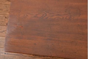 アンティーク家具　古民具・骨董 高級杉材 上品な浮造り仕上げの座卓(和風テーブル、机)　