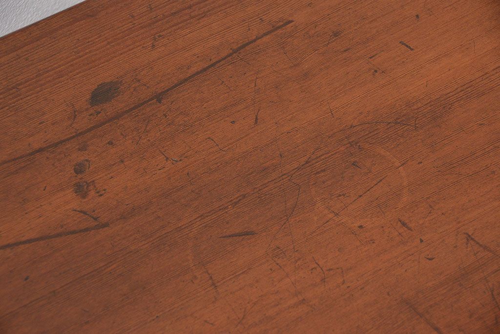 アンティーク家具　古民具・骨董 高級杉材 上品な浮造り仕上げの座卓(和風テーブル、机)　