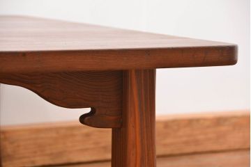 アンティーク家具　古民具・骨董 高級杉材 上品な浮造り仕上げの座卓(和風テーブル、机)　