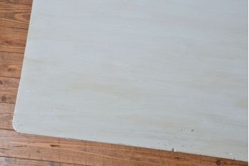 アンティーク家具　アンティークペイント かわいい2杯引き出し平机(1)(テーブル、デスク、在宅ワーク、在宅用)