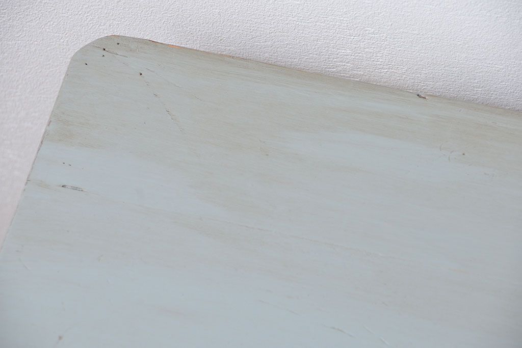 アンティーク家具　アンティークペイント かわいい2杯引き出し平机(1)(テーブル、デスク、在宅ワーク、在宅用)