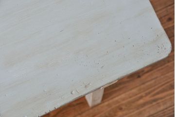 アンティーク家具　アンティークペイント かわいい2杯引き出し平机(1)(テーブル、デスク、在宅ワーク、在宅用)