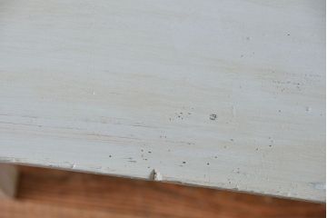 アンティーク家具　アンティークペイント かわいい2杯引き出し平机(1)(テーブル、デスク、在宅ワーク、在宅用)