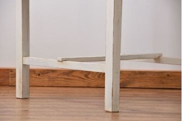 アンティーク家具　アンティークペイント かわいい2杯引き出し平机(1)(テーブル、デスク、在宅ワーク、在宅用)