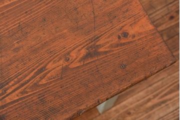 レトロ家具　アンティークペイント　古い木のレトロな平机(デスク)