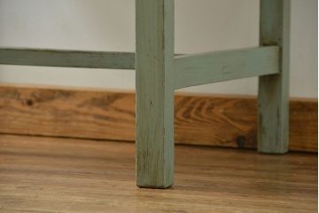 レトロ家具　アンティークペイント　古い木のレトロな平机(デスク)