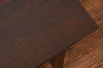 レトロ家具　昭和レトロ 古い木のシンプルな平机(テーブル、デスク、在宅ワーク、在宅用)　