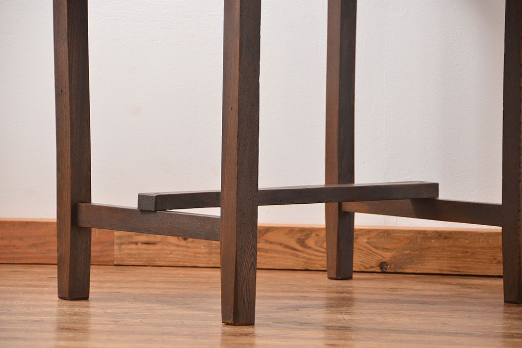 レトロ家具　昭和レトロ 古い木のシンプルな平机(テーブル、デスク、在宅ワーク、在宅用)　