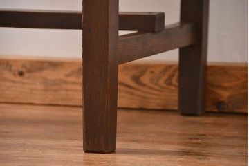 レトロ家具　昭和レトロ 古い木のシンプルな平机(テーブル、デスク、在宅ワーク、在宅用)　