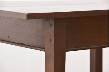 レトロ家具　昭和レトロ 古い木のシンプルな平机(テーブル、デスク、在宅ワーク、在宅用)　