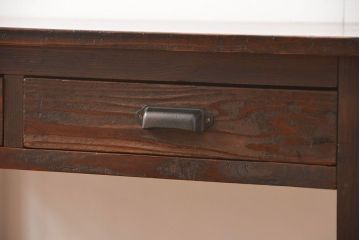 アンティーク家具　アンティーク 古い木の使い込まれた平机(テーブル、デスク、在宅ワーク、在宅用)　