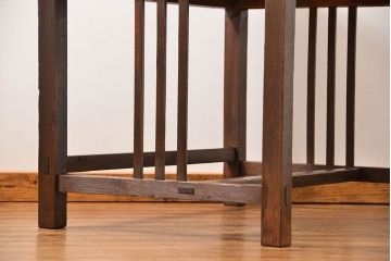 アンティーク家具　アンティーク 古い木の使い込まれた平机(テーブル、デスク、在宅ワーク、在宅用)　