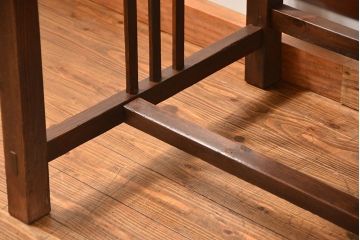 アンティーク家具　アンティーク 古い木の使い込まれた平机(テーブル、デスク、在宅ワーク、在宅用)　