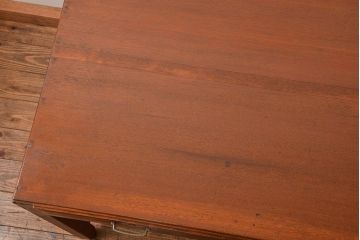 レトロ家具　アンティーク レトロなデザインの古い平机(テーブル、デスク、在宅ワーク、在宅用)　