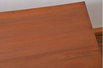 レトロ家具　アンティーク レトロなデザインの古い平机(テーブル、デスク、在宅ワーク、在宅用)　