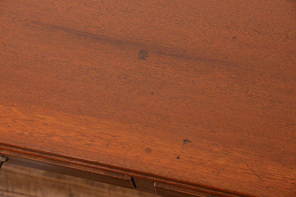 レトロ家具　アンティーク レトロなデザインの古い平机(テーブル、デスク、在宅ワーク、在宅用)　