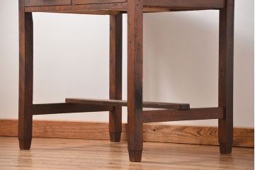 レトロ家具　アンティーク 古い栓材のレトロな平机(テーブル・デスク)