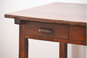 レトロ家具　アンティーク 古い栓材のレトロな平机(テーブル・デスク)