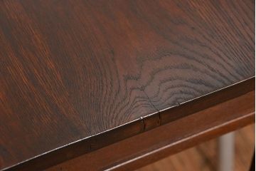 アンティーク家具　アンティーク 古いナラ材のシンプルな引き出し付き平机(テーブル、デスク、在宅ワーク、在宅用)　