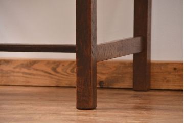 アンティーク家具　アンティーク 古いナラ材のシンプルな引き出し付き平机(テーブル、デスク、在宅ワーク、在宅用)　