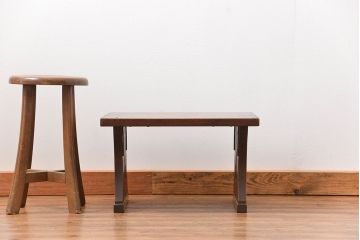 アンティーク家具　古民具・骨董 味のある小さな文机(経机、テーブル、花台)　