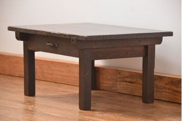 アンティーク家具　和製アンティーク 小さな引き出し付きテーブル(机)
