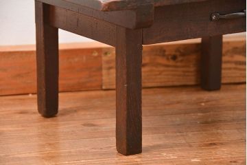 アンティーク家具　和製アンティーク 小さな引き出し付きテーブル(机)