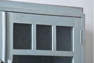 アンティーク家具　アンティークペイント　かわいいカップボード(食器棚、収納棚)