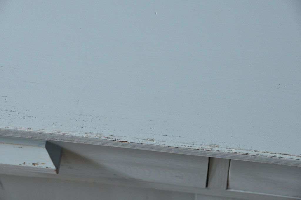 アンティーク家具　アンティークペイント　かわいいカップボード(食器棚、収納棚)