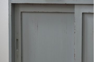 アンティーク家具　アンティークペイント　かわいいカップボード(食器棚、収納棚)