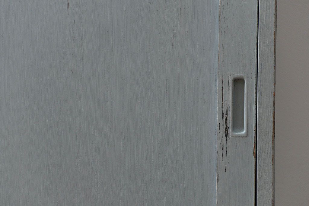 アンティーク家具　アンティークペイント　かわいいカップボード(食器棚、収納棚)