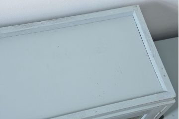 アンティーク家具　アンティークペイント　かわいいカップボード(食器棚、収納棚)