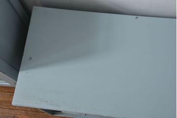 アンティーク家具　アンティークペイント　かわいいカップボード(食器棚、収納棚)