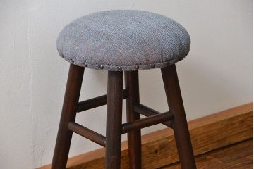 アンティーク家具　アンティーク 古い栗材のかわいい丸スツール(椅子、イス)　