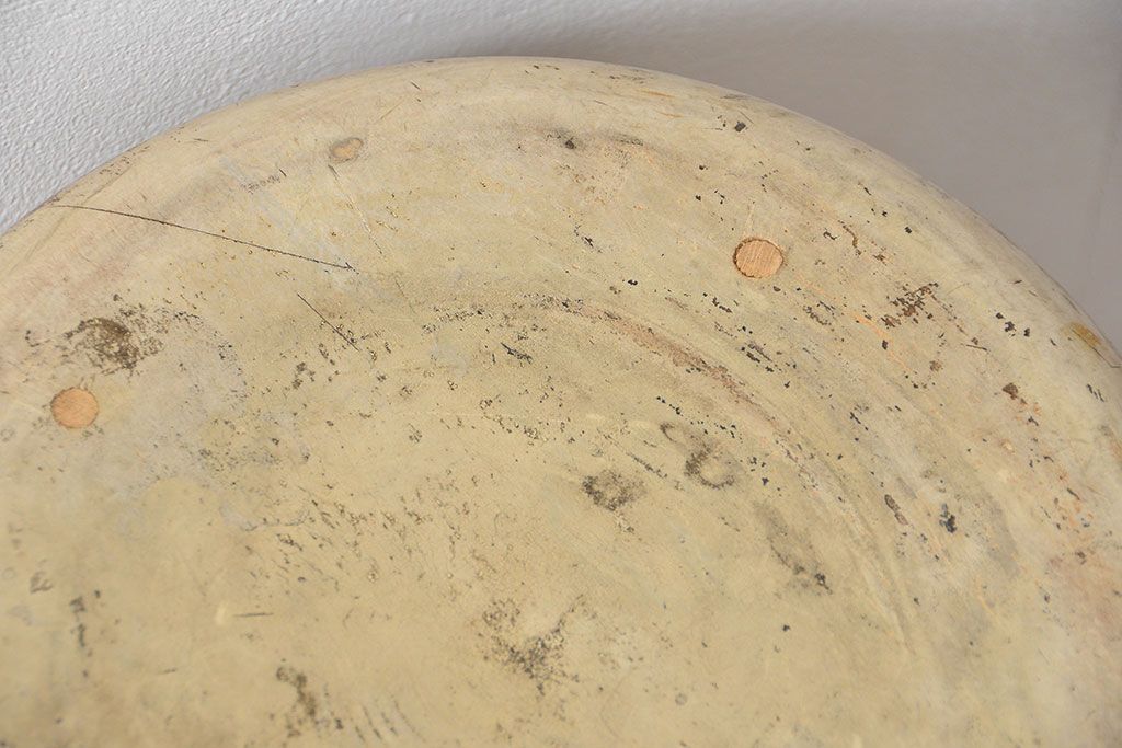 アンティーク家具　アンティーク 使い込まれたペイントスツール(1)(丸椅子、イス)