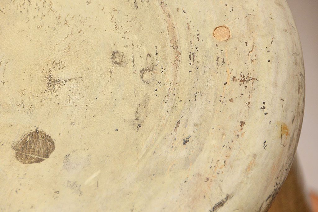 アンティーク家具　アンティーク 使い込まれたペイントスツール(1)(丸椅子、イス)