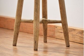 アンティーク家具　アンティーク 使い込まれたペイントスツール(2)(丸椅子、イス)