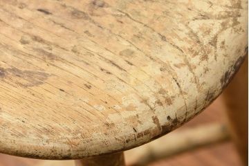 アンティーク家具　アンティーク 使い込まれたペイントスツール(2)(丸椅子、イス)