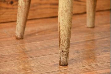 アンティーク家具　アンティーク 使い込まれたペイントスツール(2)(丸椅子、イス)