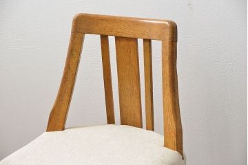 レトロ家具　昭和レトロ 古いナラ材のかわいい回転イス(椅子、イス)