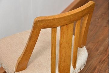 レトロ家具　昭和レトロ 古いナラ材のかわいい回転イス(椅子、イス)