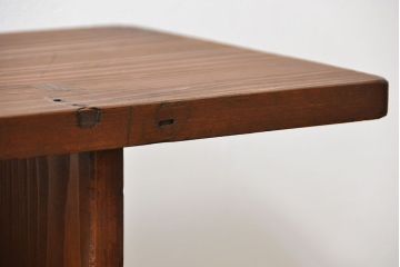 アンティーク家具　アンティーク 古い木の2人掛けベンチ(長イス、長椅子)　